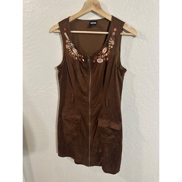 Star Wars Her Universe Han Solo Suede Zipper Mini Dress Costume - Picture 4 of 11
